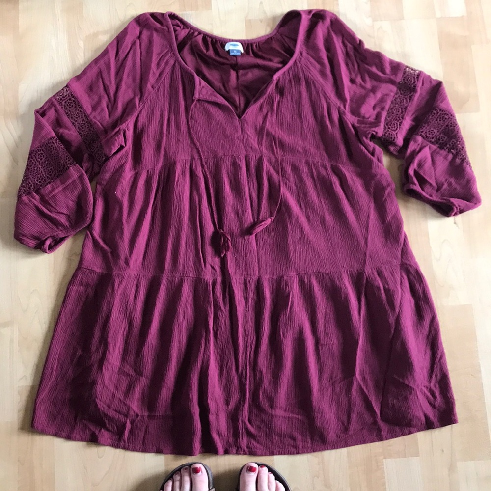 Old Navy Maroon Tunic Dress